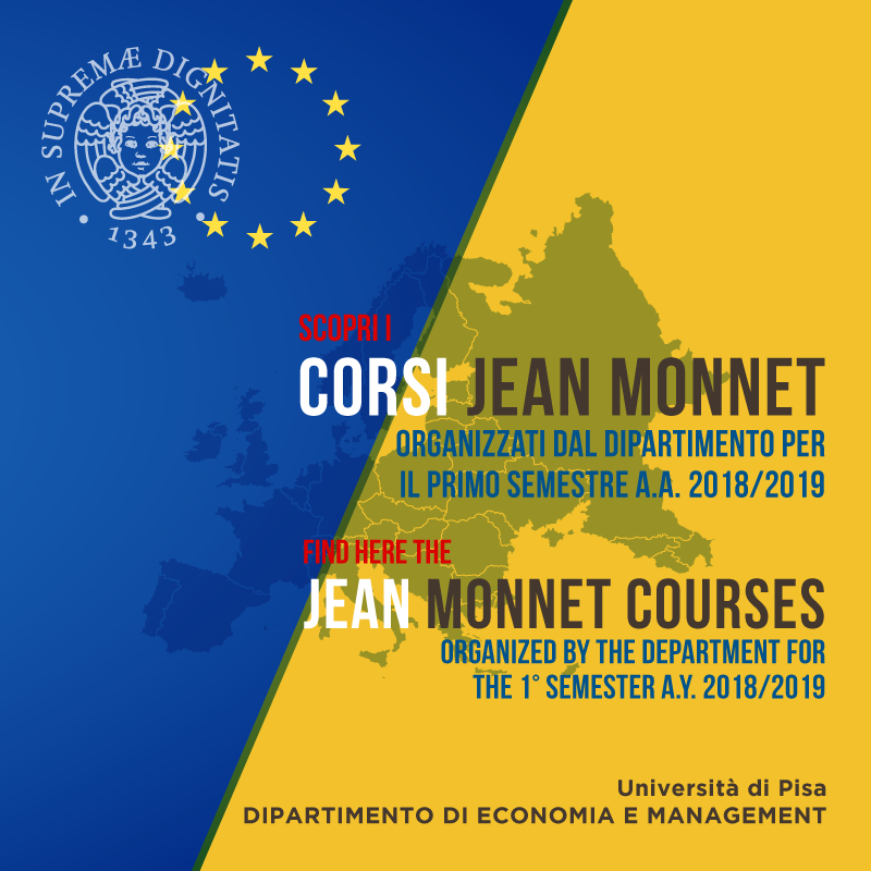 Corsi Jean Monnet Pisa 2018-2019