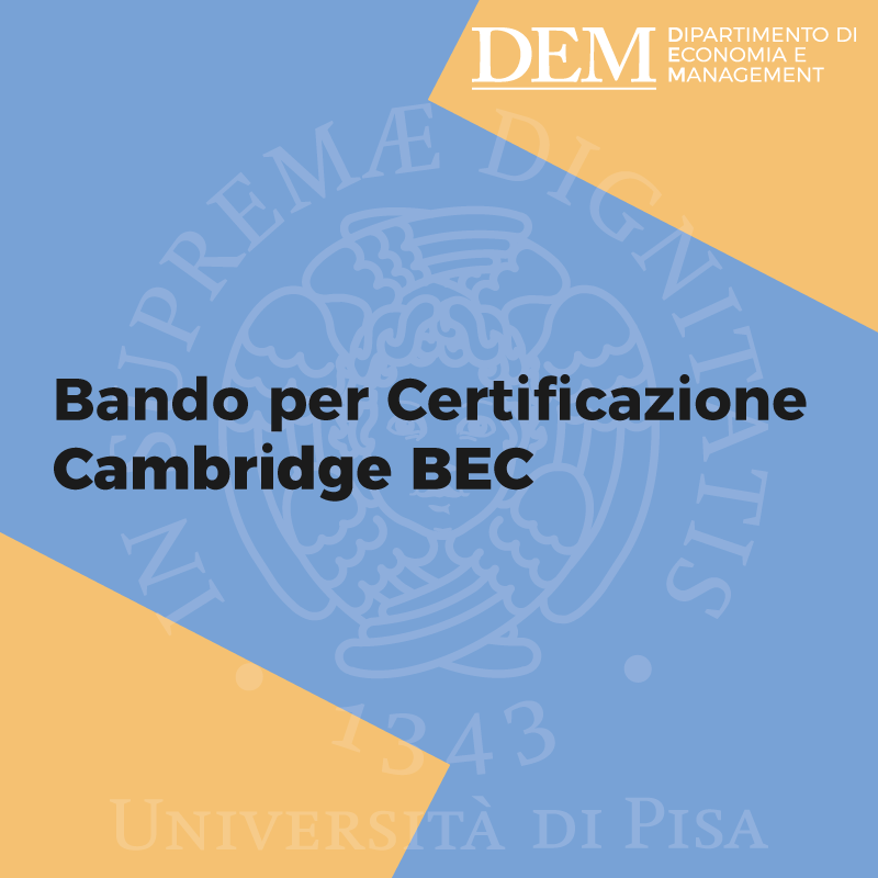 Bando Certificazione Bec 02 2020