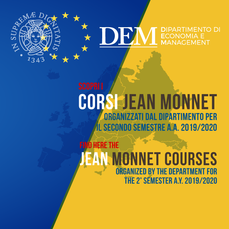 Corsi Jean Moonet secondo semestre 2019 2020