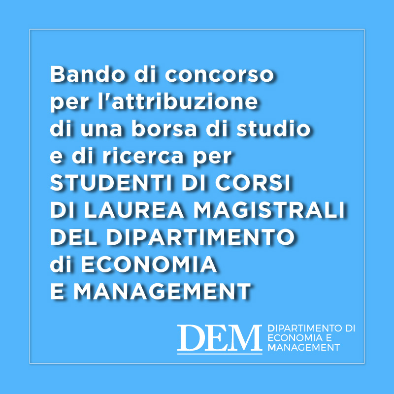 Bando Concorso Borsa Di Studio Fondazione VERSO DEM