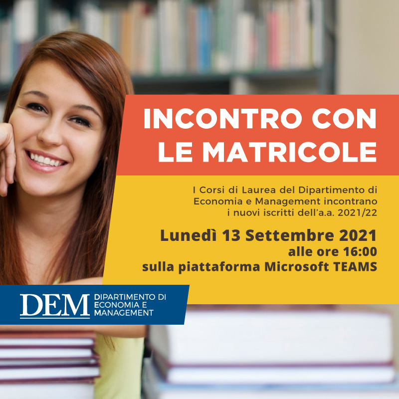 Incontro Con Le Matricole 13/09/2021