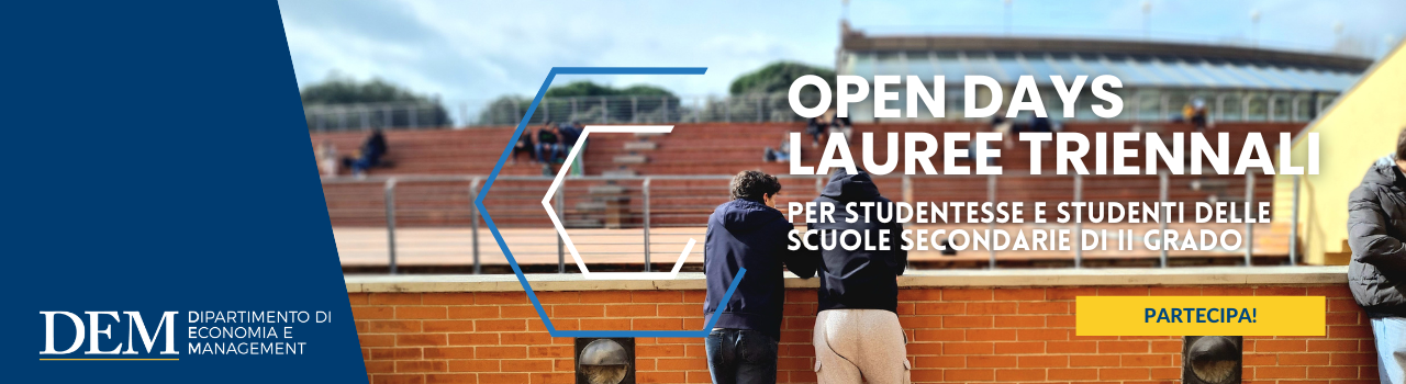 Partecipa agli Open Days per le Scuole Superiori del DEM UniPI