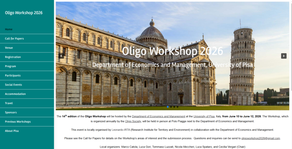 14 Oligo Workshop 10 12 June 2026 Pisa