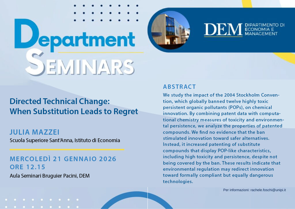 DEM Seminars 21 Gennaio 2026