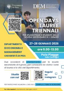Locandina Open Day DEM 2026