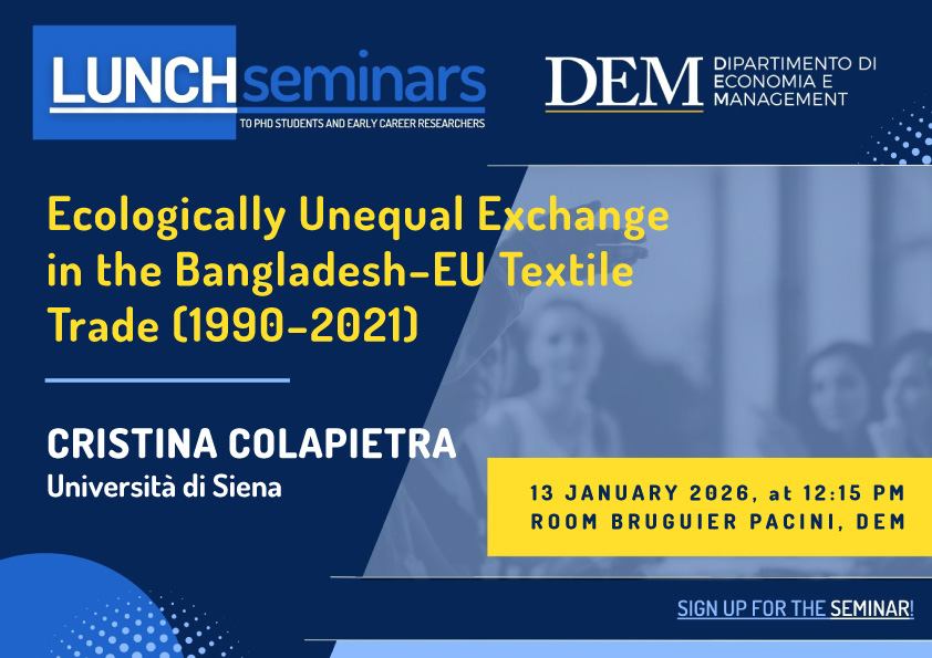 Lunch Seminars DEM 13/01/2026