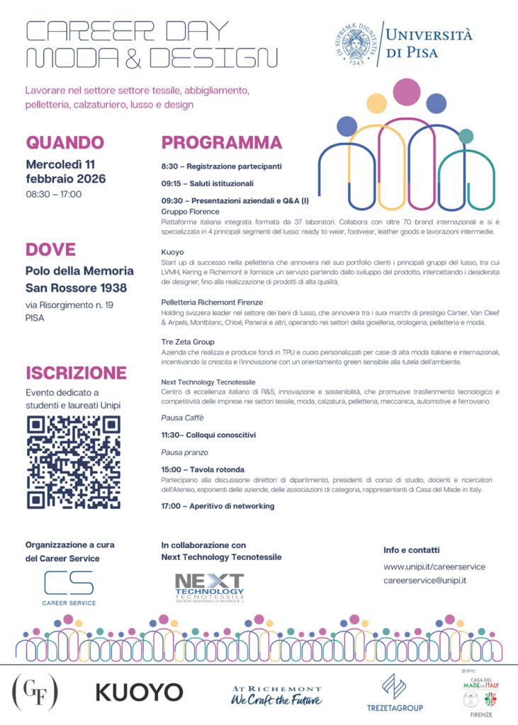 Locandina Career Day Moda - Pisa, 11/02/2026
