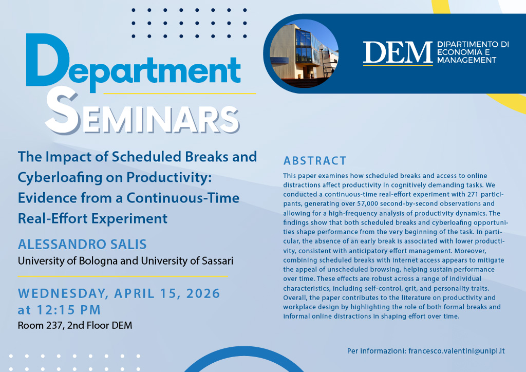 DEM Seminars 15 Aprile 2026