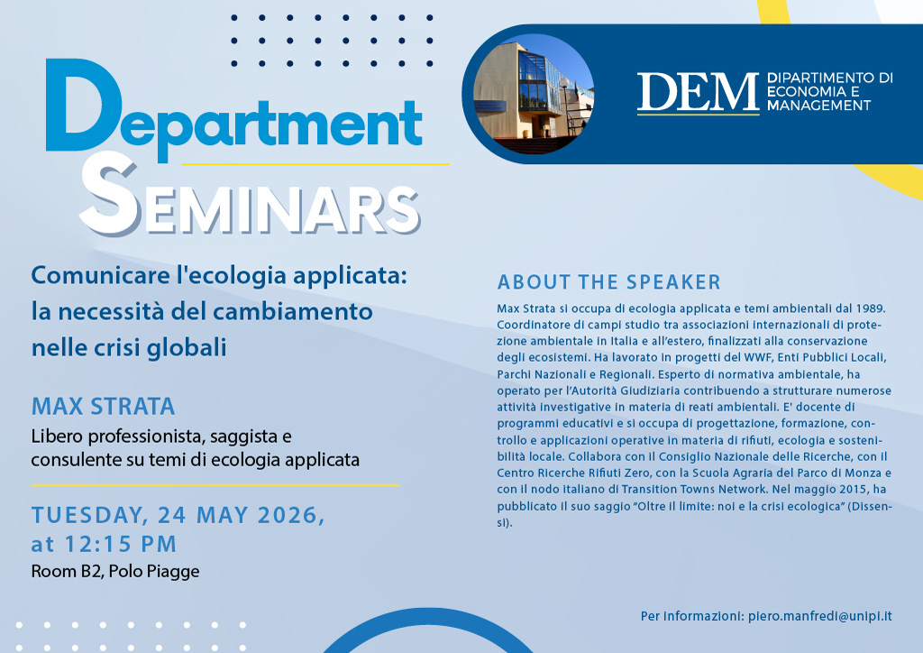 DEM Seminars 24 marzo 2026