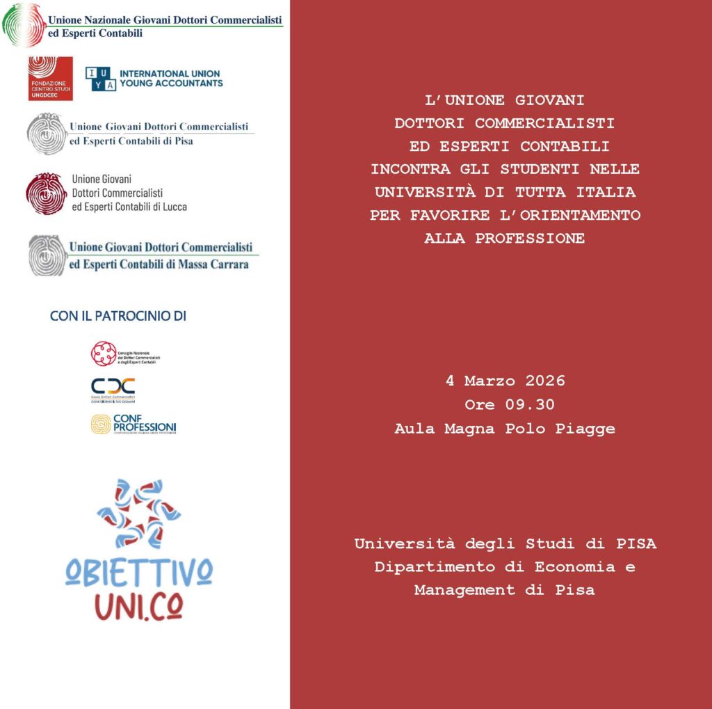 4 marzo 2026: OBIETTIVO UNI.CO - Giornata nazionale del commercialista nelle Università